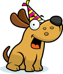 Wall Mural - Cartoon Dog Birthday Party