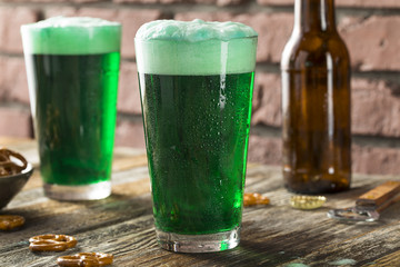 Wall Mural - Refreshing Festive Green Beer