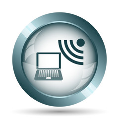 Poster - Wireless laptop icon