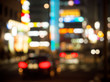 © junghc1 - Blurry of the traffic lights street view, Bokeh night life .