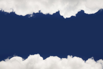 Wall Mural - frame made from clouds. abstract background.