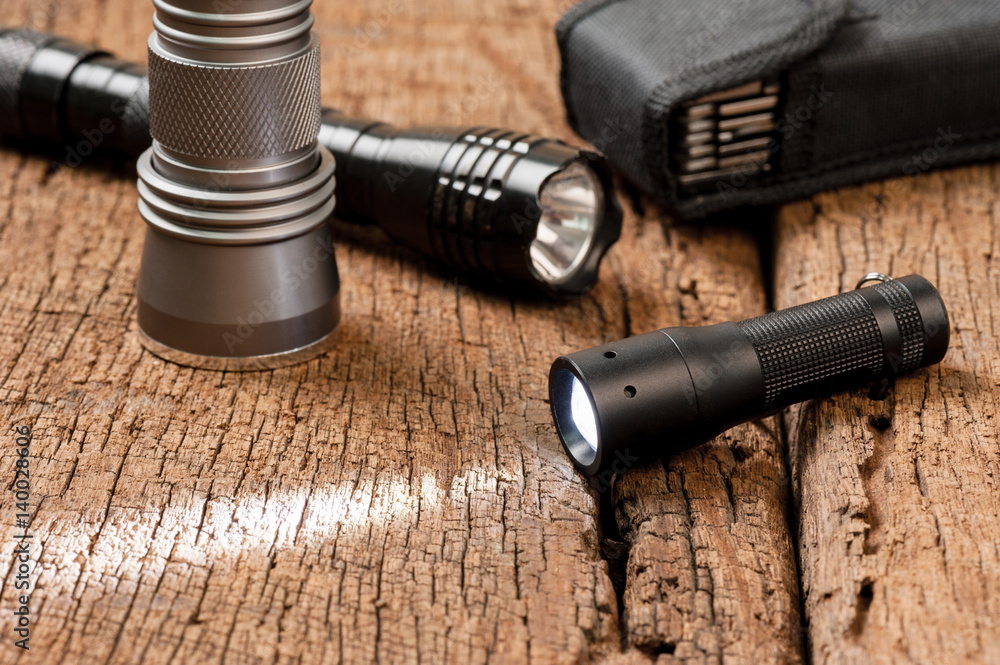 pocket flashlight for EDC - obrazy, fototapety, plakaty 