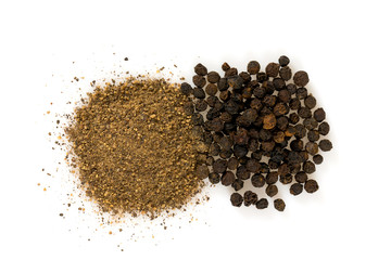 Sticker - black pepper isolated on white background