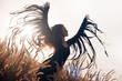 © zolotareva_elina - beautiful woman silhouette. wings and freedom concept