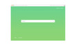 Browser window for computer with search bar and functions sign-up, log-in, contact, help. Mockup for adaptive responsive web design. Browser window with green colour. Vector illustration