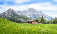 Traditional Austrian Alpine Cabin, Salzburger Land, Austria