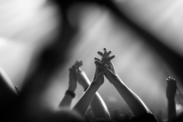 Wall Mural - hands fans during a concert