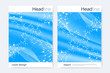 © pro500 - Scientific brochure design template. Vector flyer layout, Molecular structure with connected lines and dots. Scientific pattern atom DNA with elements for magazine, leaflet, cover, poster design.