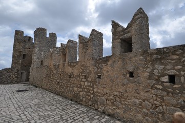 Rocca Calascio, a mountaintop fortress in Abruzzo, Italy