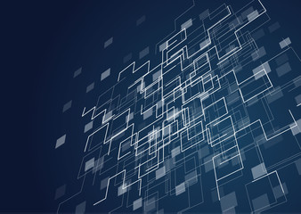 Wall Mural - Abstract geometric technology vector design element.