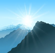 mountain sunlight