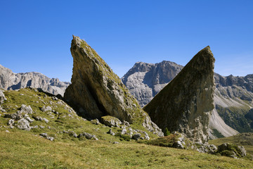 Giant rocks in Val di Gardena, Dolomites