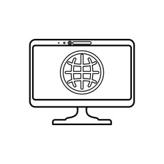 Computer screen technology icon vector illustration graphic design