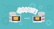 © hanss - Data Migration.Data management. Transfer file concept.