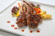 © oleg_chumakov - Pork ribs grilled with roasted vegetables and boiled potatoes