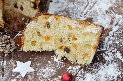 Part De Panettone Gateau De Noel Italien Buy This Stock Photo And Explore Similar Images At Adobe Stock Adobe Stock
