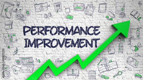 Cuadros en Lienzo Performance Improvement Drawn on Brick Wall.