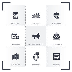 Canvas Print - EVENT SERVICE ICON SET