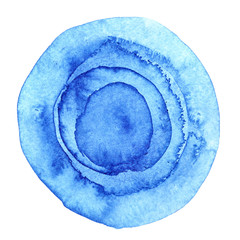 Wall Mural - blue watercolor concentric circles