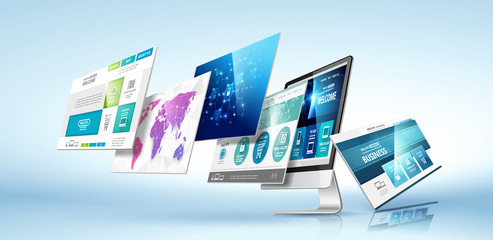 Wall Mural - modern device concept. vector