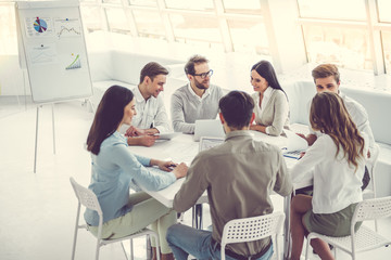 Canvas Print - Business people working