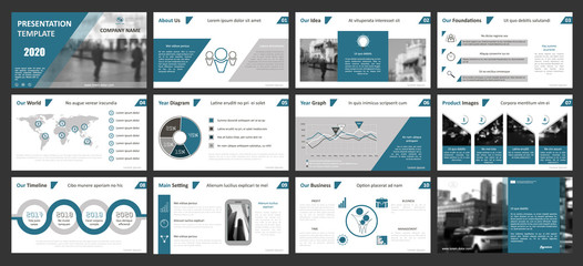 creative set of abstract infographic elements. modern presentation template with title sheet. brochu