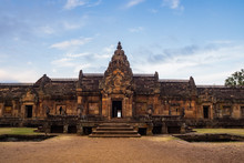 Phanom Rung Castle Historical Park,Ancient Temple, A Khmer Temple Complex Set On The Rim Of An Extinct Volcano In Buriram Province In The Isan Region Of Thailand.