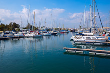 Marina, Yacht Club On A Clear Sunny Day