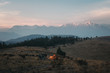 © Juan Herrero - wild camp on dusk light in the Andes