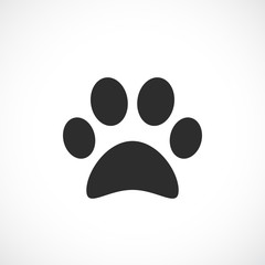 Wall Mural - Dog paw vector icon