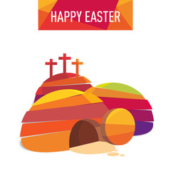 Easter Resurrection Cave Jesus Risen Congratulation postcard