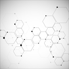 Abstract hexagonal structures