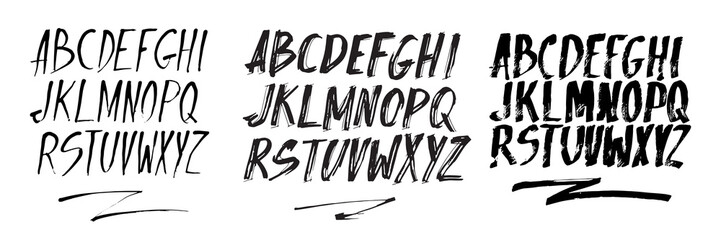 graphic font for your design. hand drawn calligraphy lettering alphabet. stylish letters with in fig
