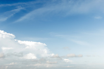 Blue sky and white clouds natural