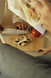 © STOCK4B  - Person cutting Mushrooms on a Carving Board - Cooking - Ingredients - Recipe - Kitchen