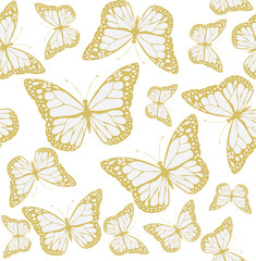 Poster - vector vintage butterflies