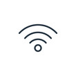 wifi line icon on white background