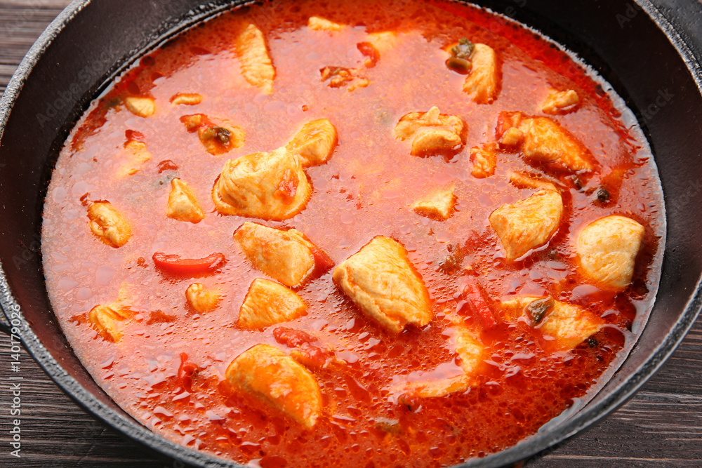 Chicken tikka masala, closeup