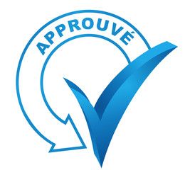Poster - approuvé sur symbole validé bleu