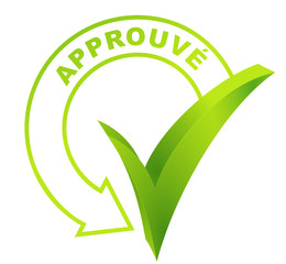 Poster - approuvé sur symbole validé vert