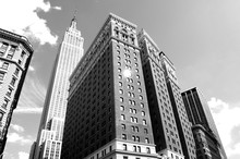 Skyscrapers In New York City Black And White Photo