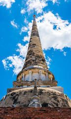 Wall Mural - Ancient Pagoda in Wat Phrasisanpetch (Phra Si Sanphet). Ayutthaya historical city, Thailand