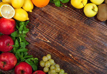 A huge group of fresh vegetables and fruits