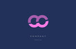 co c o  pink blue alphabet letter logo icon