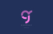 gr g r  pink blue alphabet letter logo icon