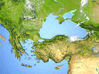  Turcja i region Morza Czarnego na planecie Ziemia
