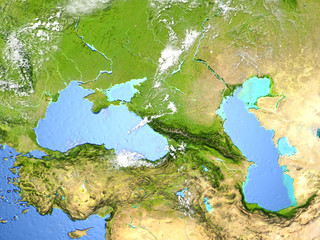  Region Kaukazu na planecie Ziemia