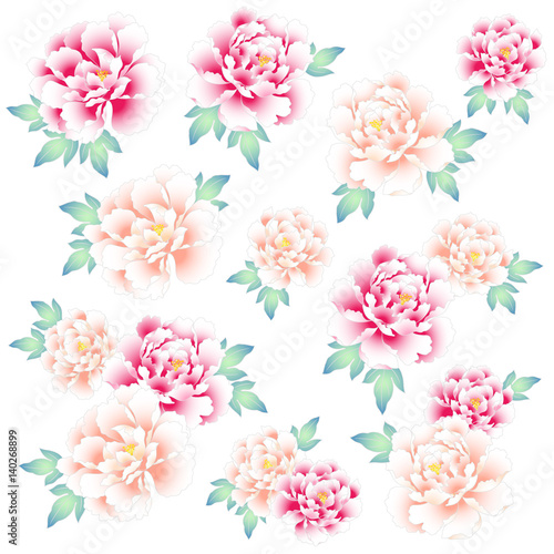 日本的な牡丹素材 Stock Vector Adobe Stock 日本的な牡丹素材 Stock Vector Adobe Stock