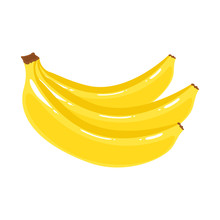 Vector Illustration Of Bunch Of Bananas.