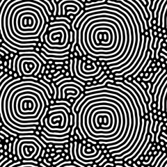 Wall Mural - Abstract background of vector organic irregular circular lines pattern